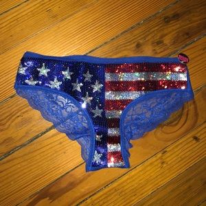 VS PINK American Flag Sequin Panties